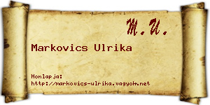 Markovics Ulrika névjegykártya